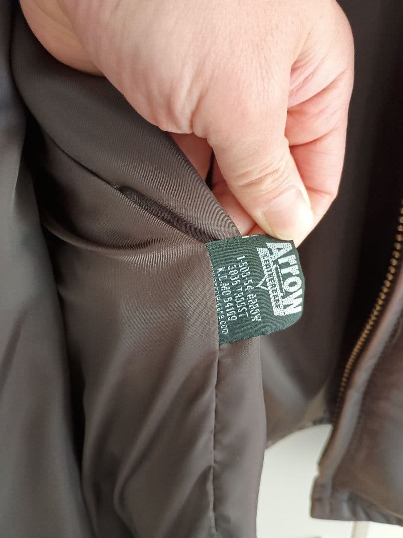 Schott ブラウンレザーシングルライダースジャケット