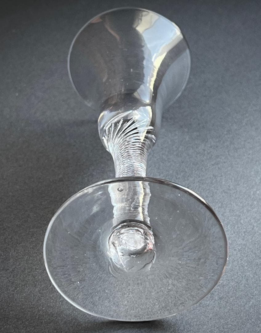 C*t様 ◆アンティーク 英国 ジョージ2世時代 エアツイスト ワイングラス ベ