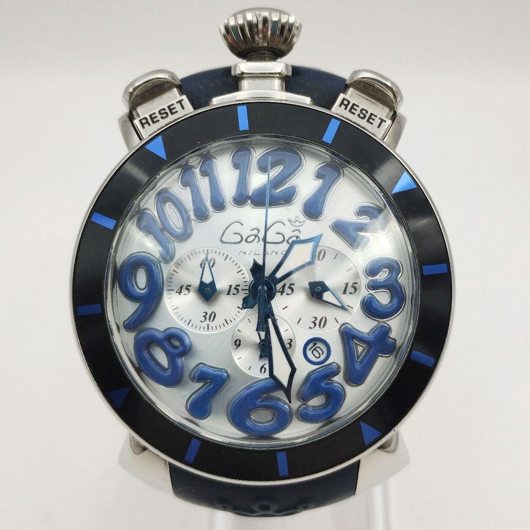 【ジャンク】不動品 ガガミラノ マヌアーレ クロノグラフ MM48 腕時計
