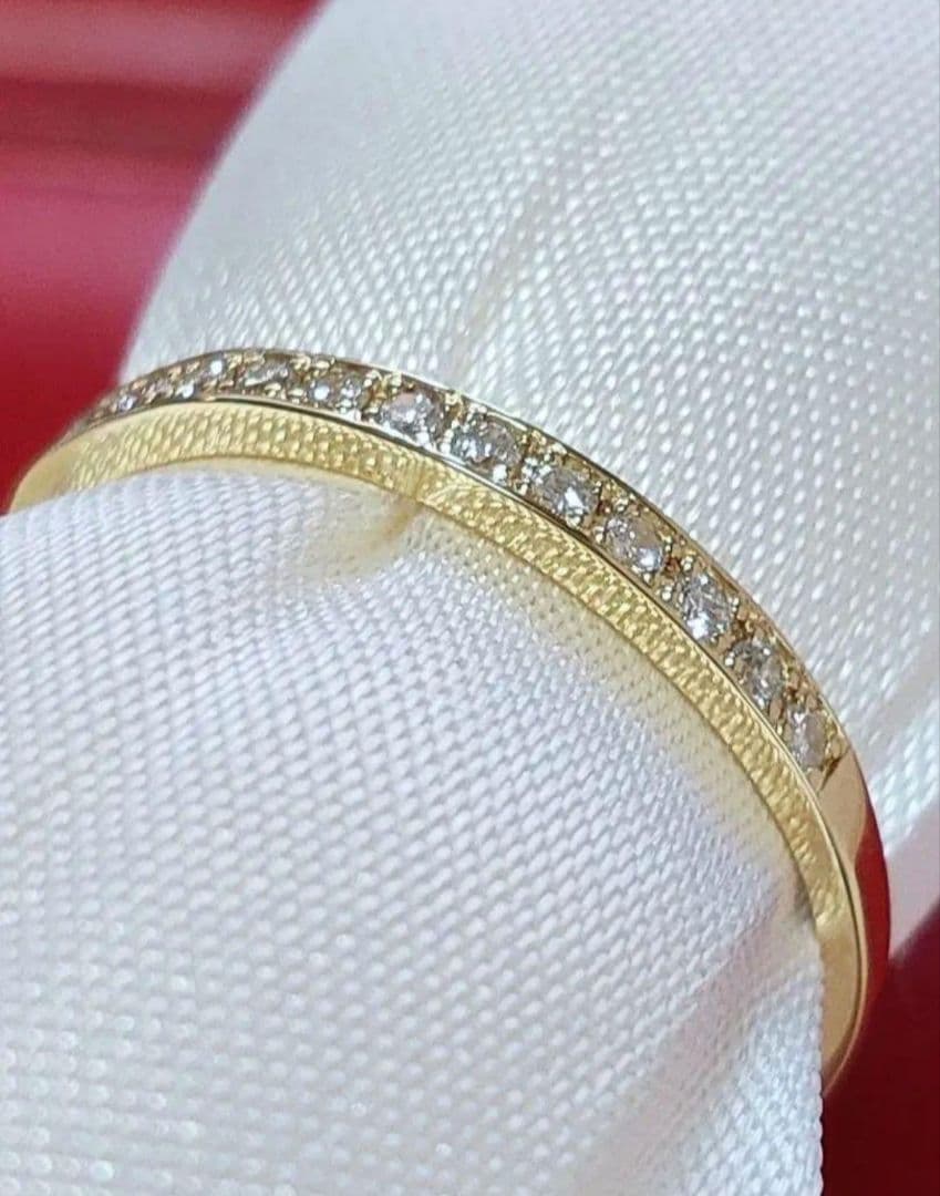 新入荷 未使用 k18YG ダイヤモンド0.10ct エタニティリング