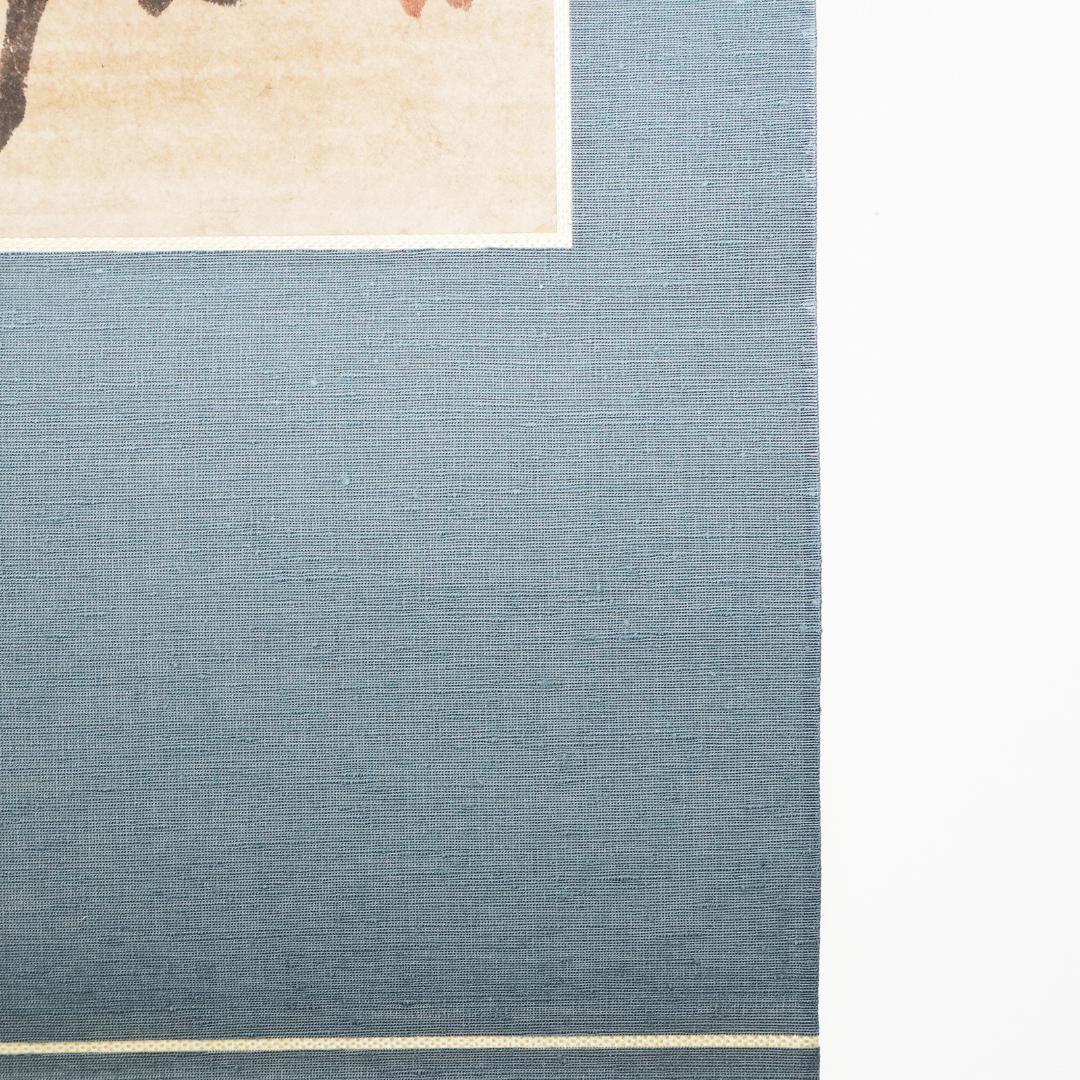 掛軸 釣鐘弁慶 大津絵　紙本　箱付