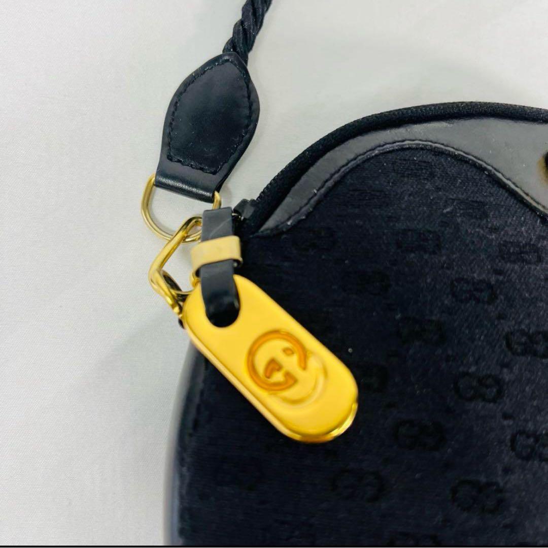 Gucci ショルダーバッグ ブラック　マイクロGG オールドグッチ　鑑定済み