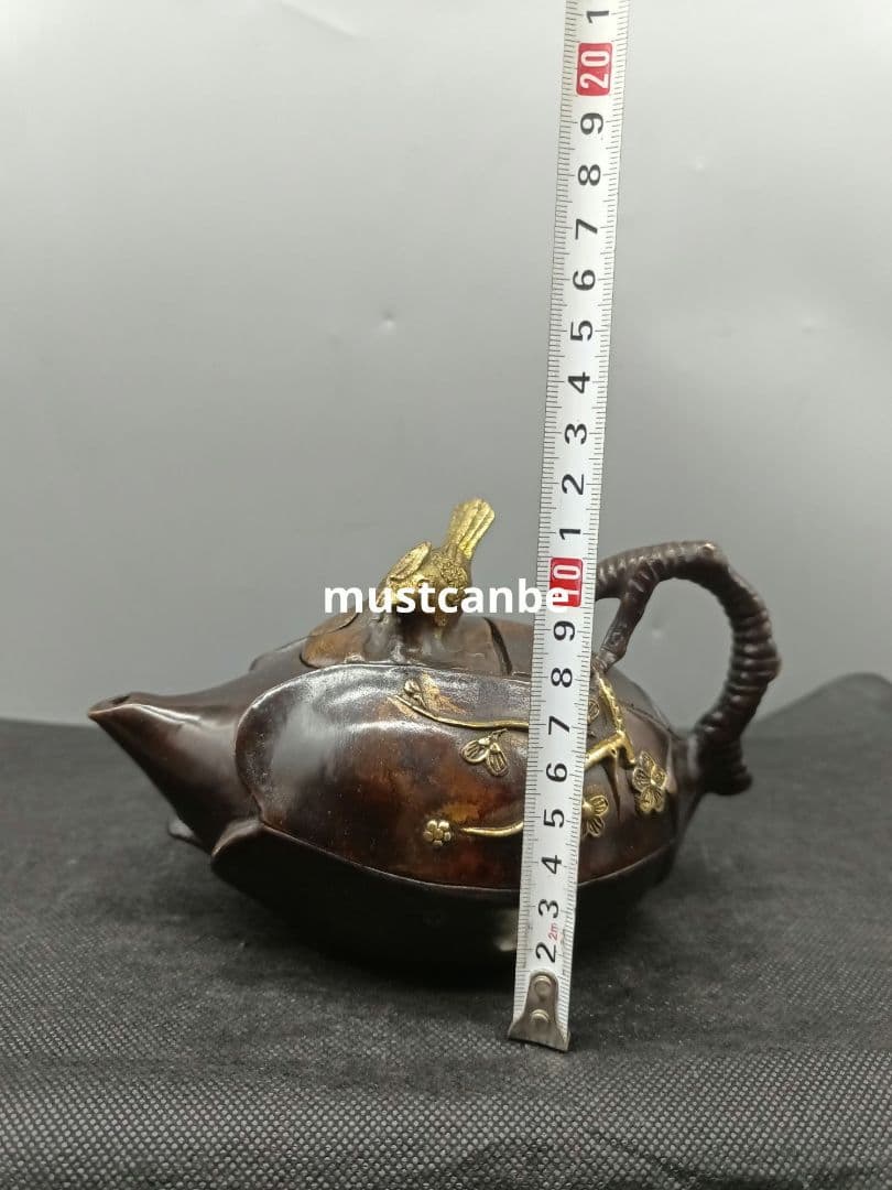 銅器 茶壺 樹枝茶壺 水筒 茶道具 煎茶器 工芸品 置物