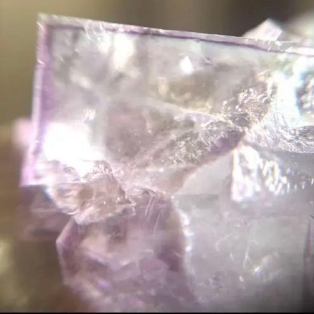 中国　ヤオガンシャン産　ブルー　パープル　フローライト　原石　鉱物標本