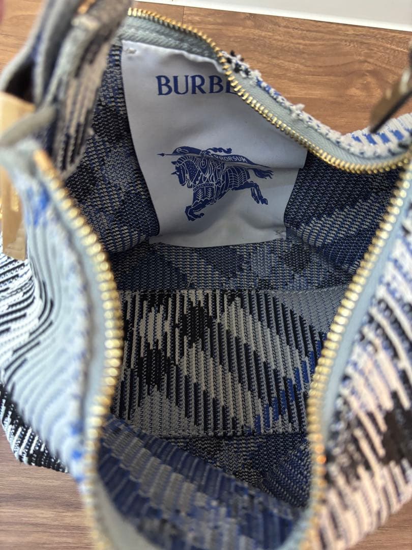 バーバリー ペグ チェック トップハンドルバッグ