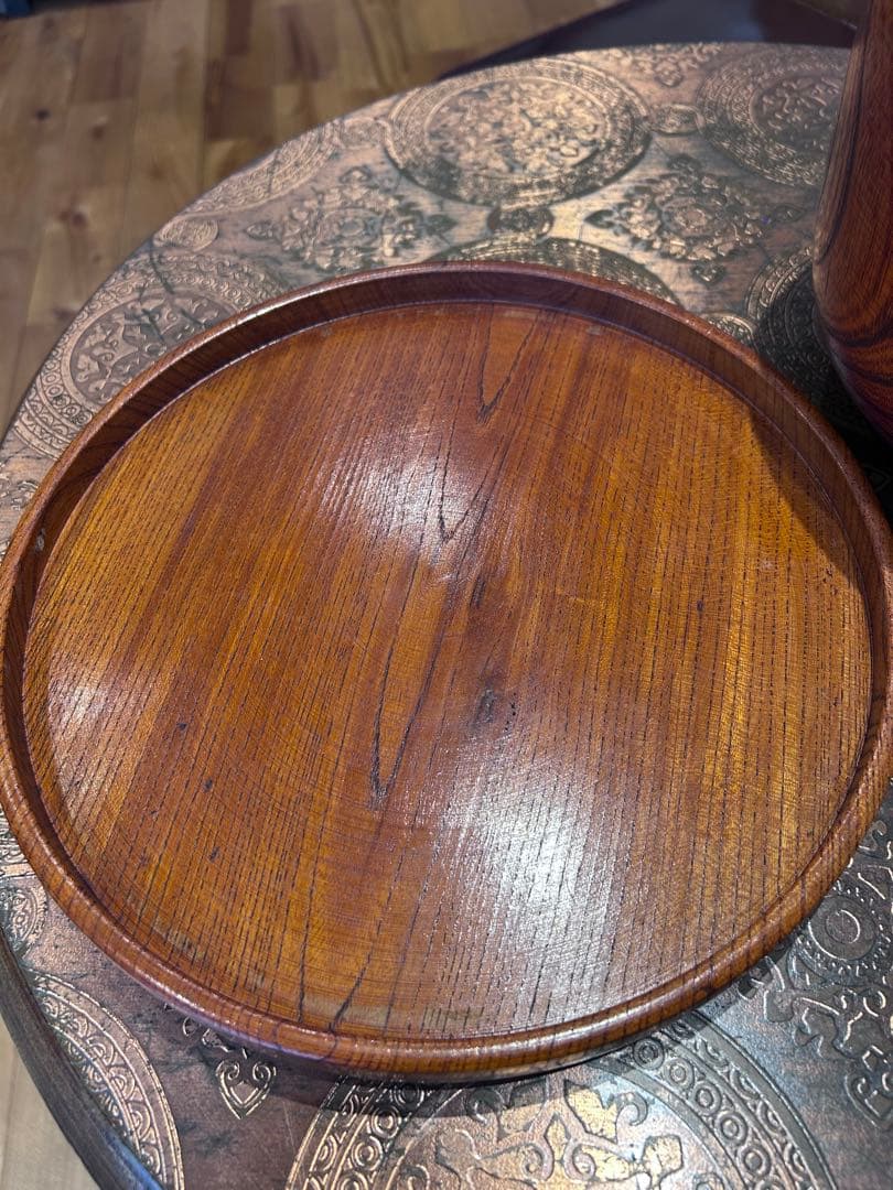 欅 無垢材 くり抜き 茶櫃 大型 木工 民藝