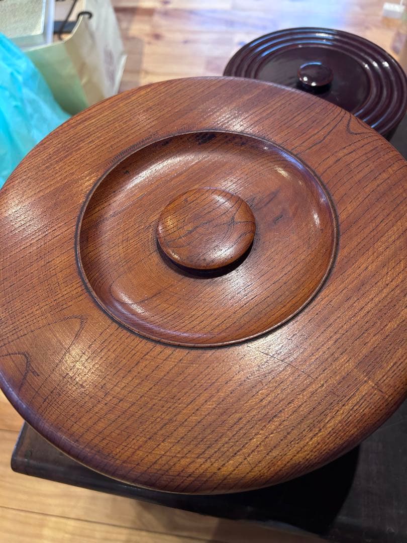 欅 無垢材 くり抜き 茶櫃 大型 木工 民藝