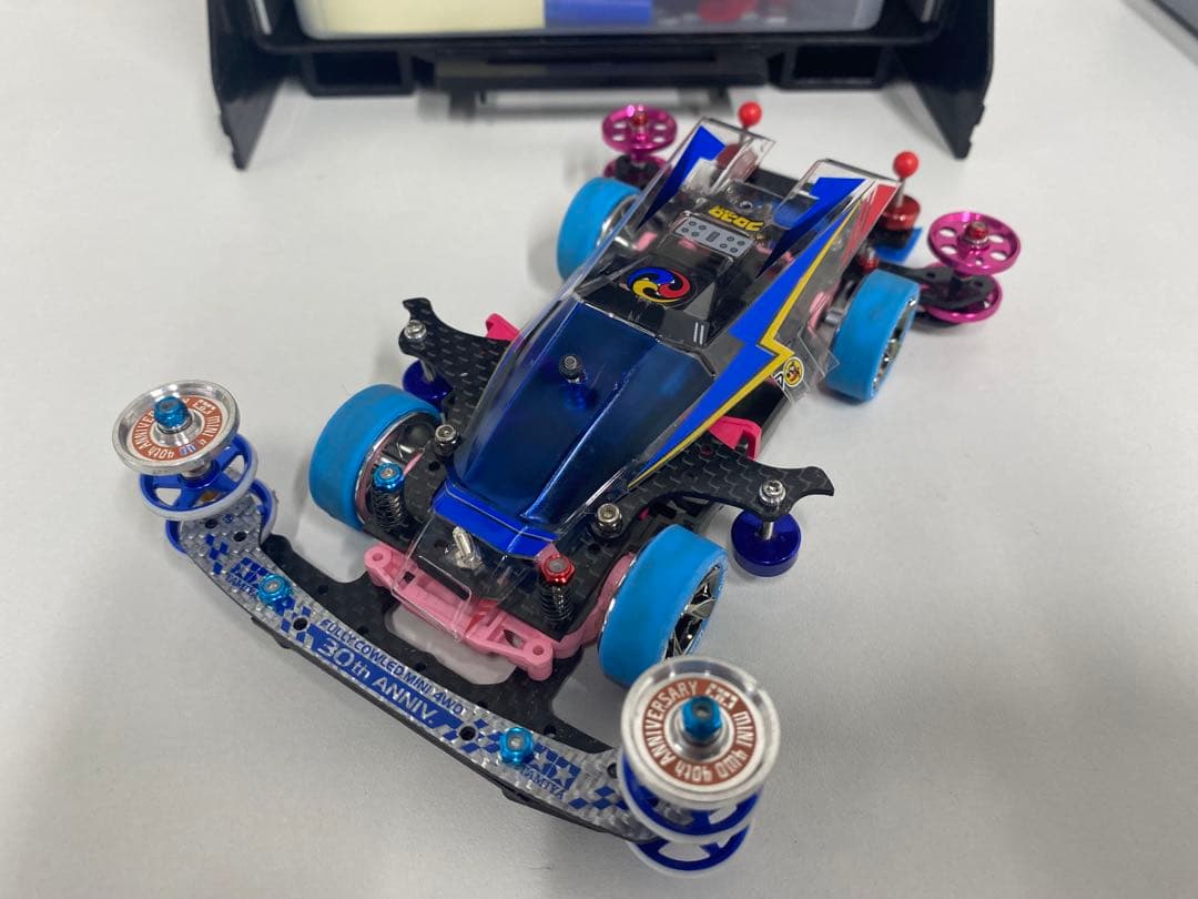 ミニ四駆セット タミヤ収納ボックス付き　MSフレキ提灯