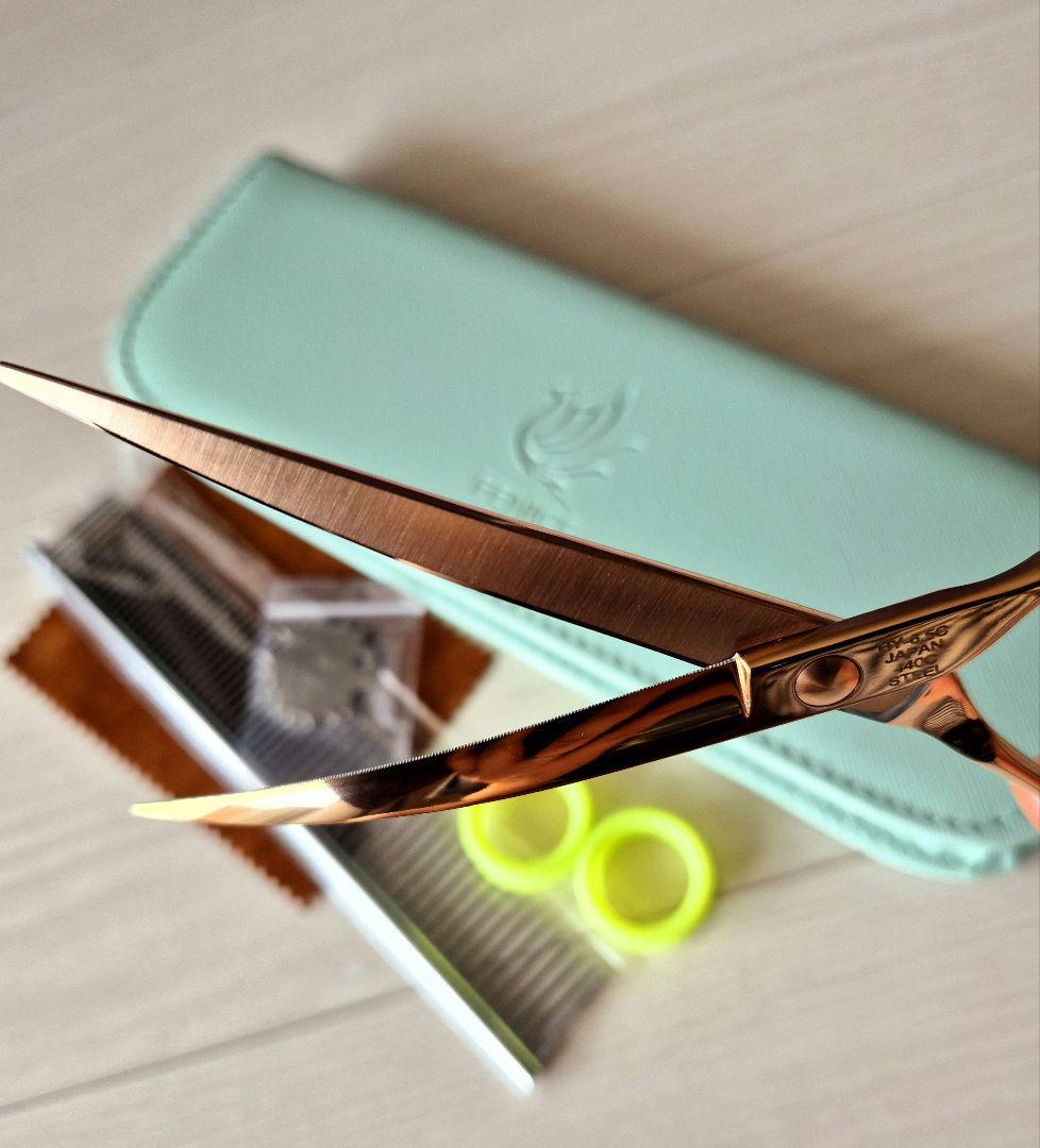 新品★フェニーチェ カーブシザー★ギザ刄 トリミングシザー6.5インチ