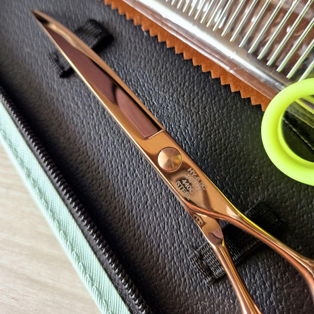 新品★フェニーチェ カーブシザー★ギザ刄 トリミングシザー6.5インチ