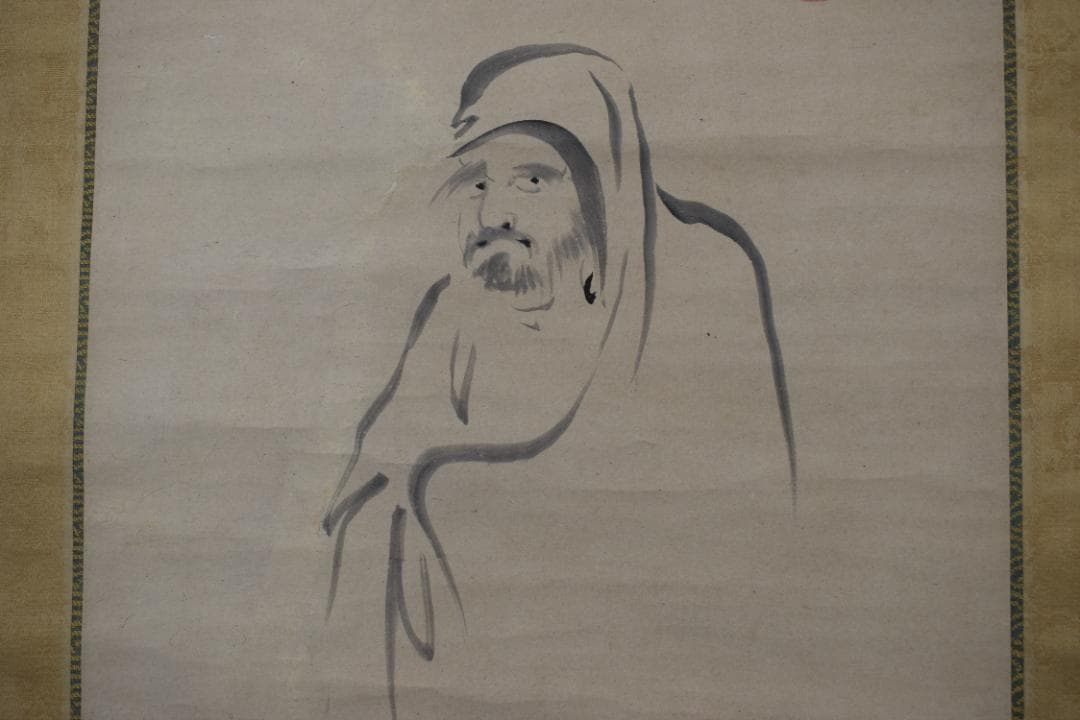 【真作】狩野探幽/達磨図カワセミ図セキレイ図三幅対/掛軸☆宝船☆Y-483　JM