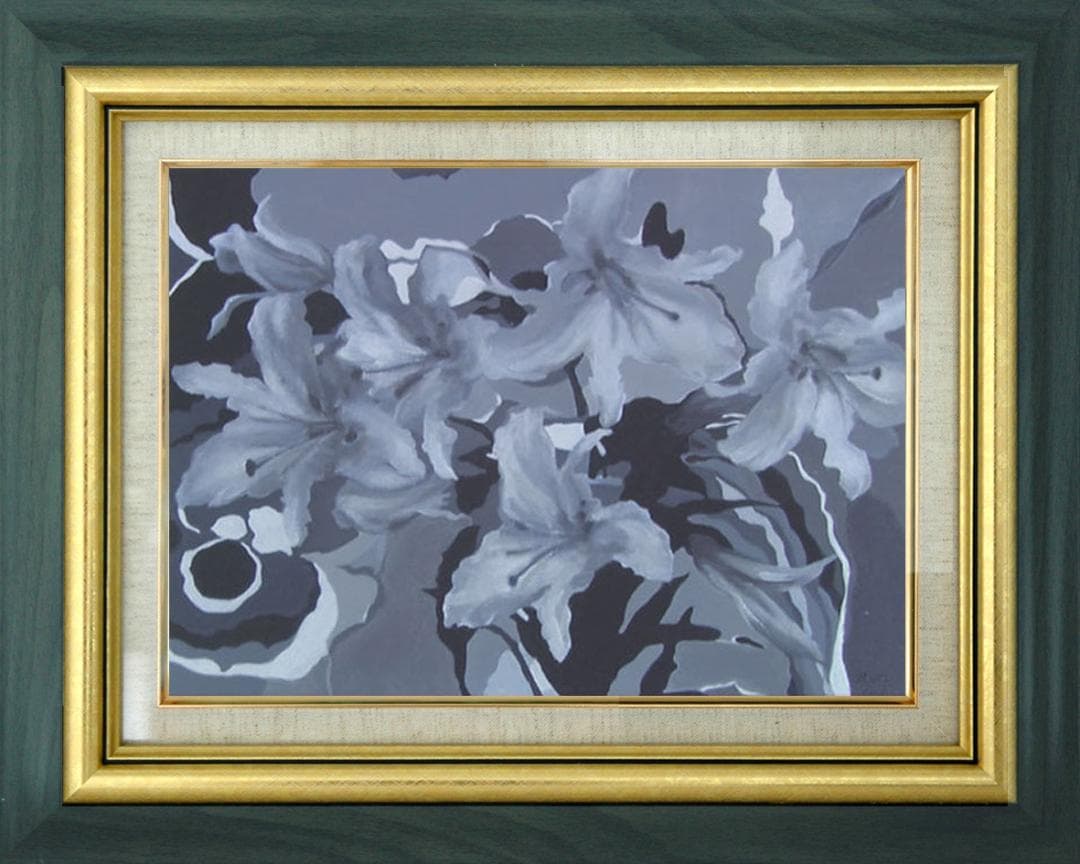 油絵 菅家令子 絵 絵画 インテリア uF6-070101 花