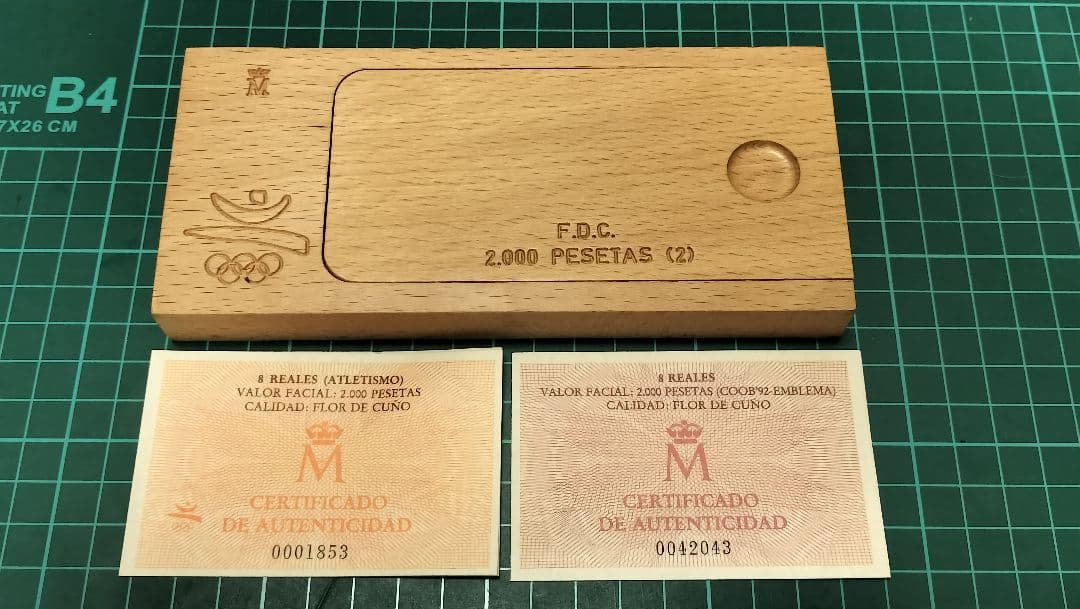 1992年 バルセロナオリンピック記念銀貨2000ペセタ×２枚