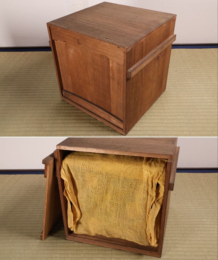 木製漆器 貝桶 金蒔絵 三段 重箱 黒塗 朱塗 梨地 雛 漆芸【MA745】