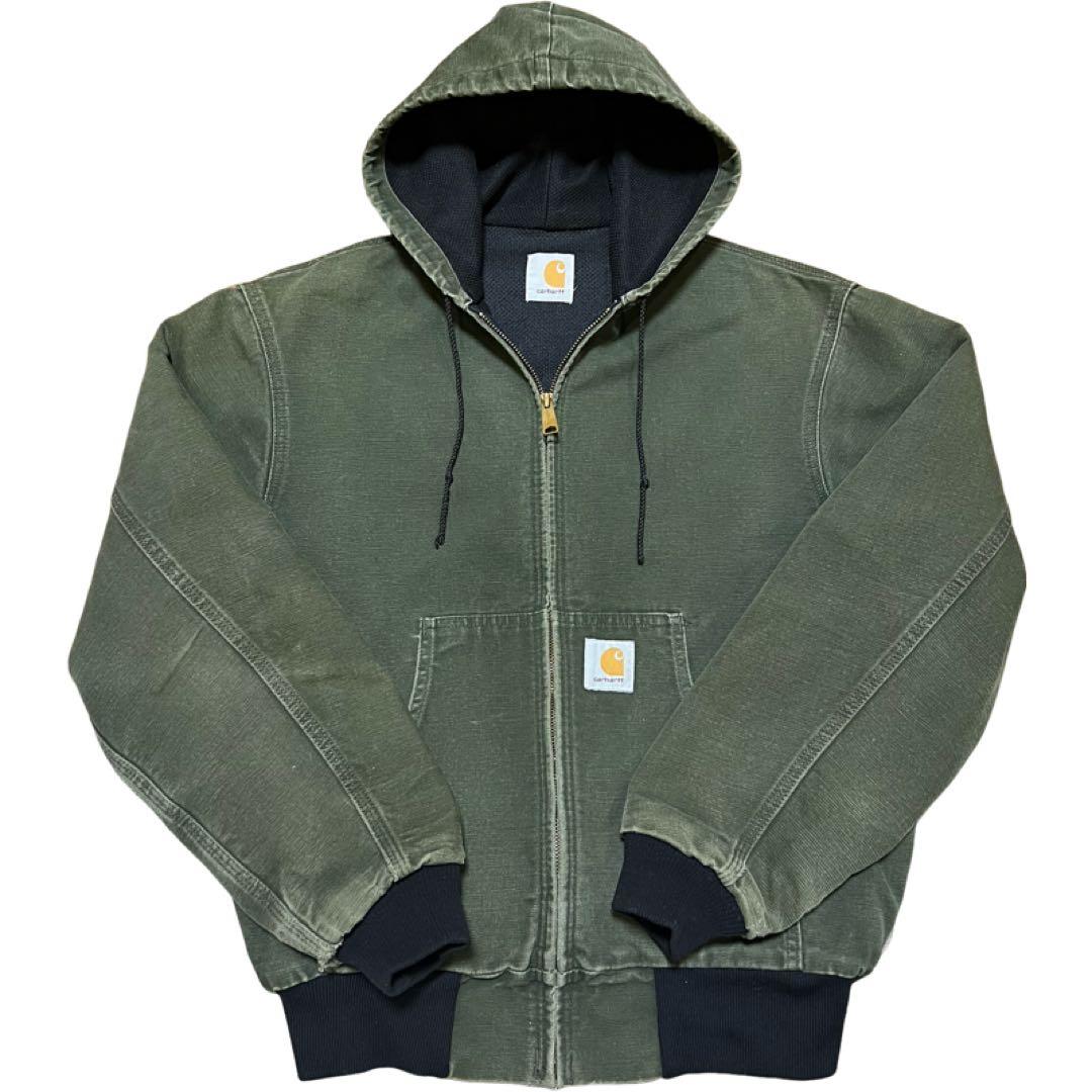 90s Carhartt アクティブジャケット モス グリーン カーハート