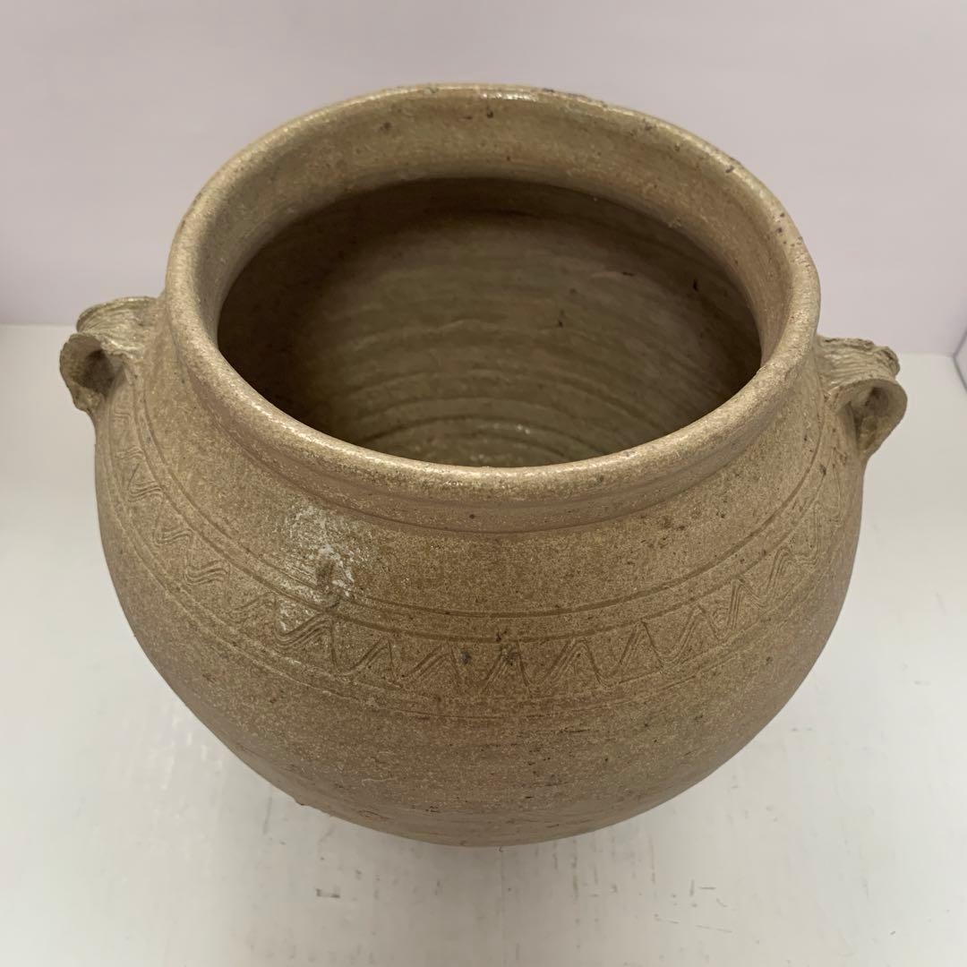 李朝　双耳　壺　花器　木箱付き　送料込み