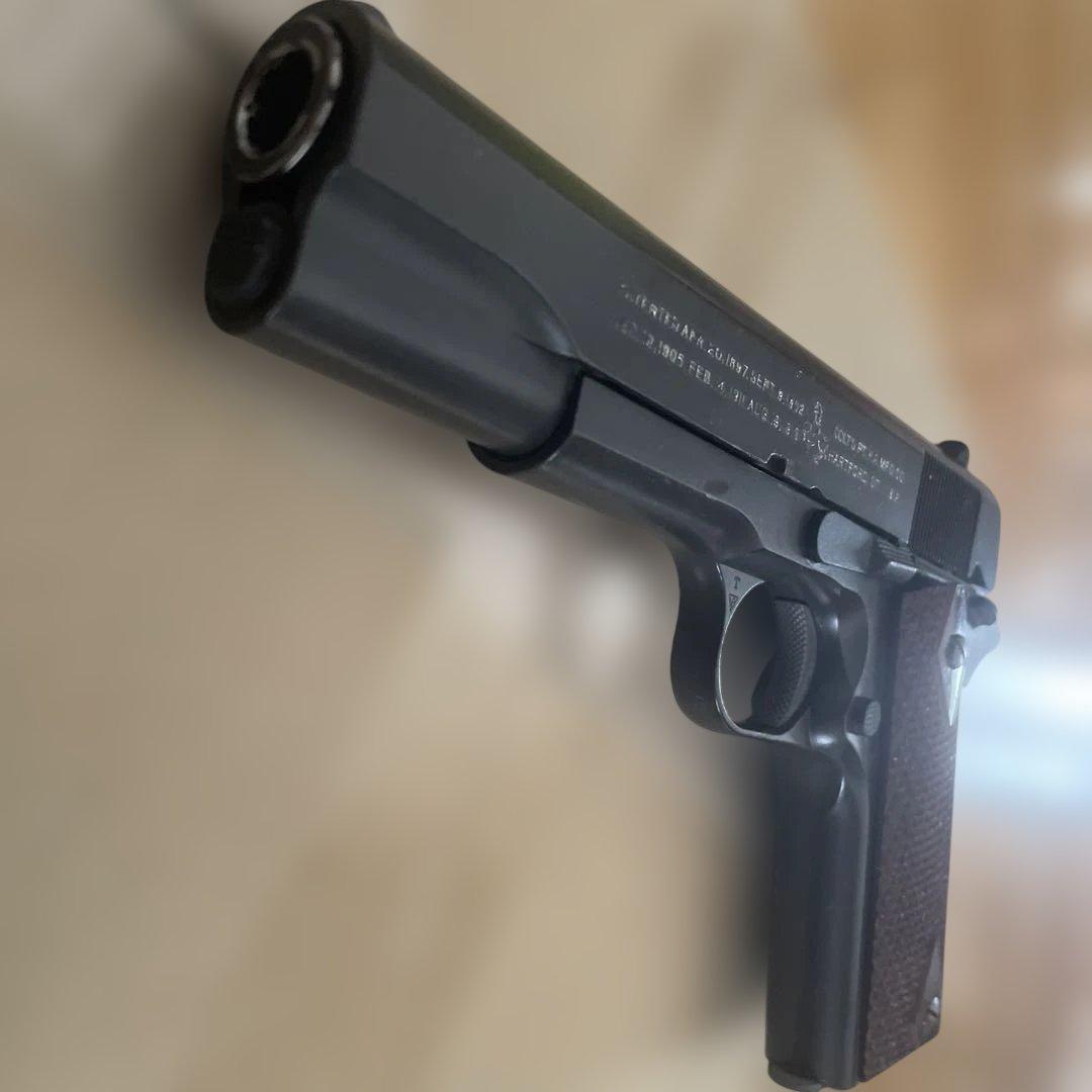 1911スタイルガスガン 木製グリップ日本製プラスチック製品