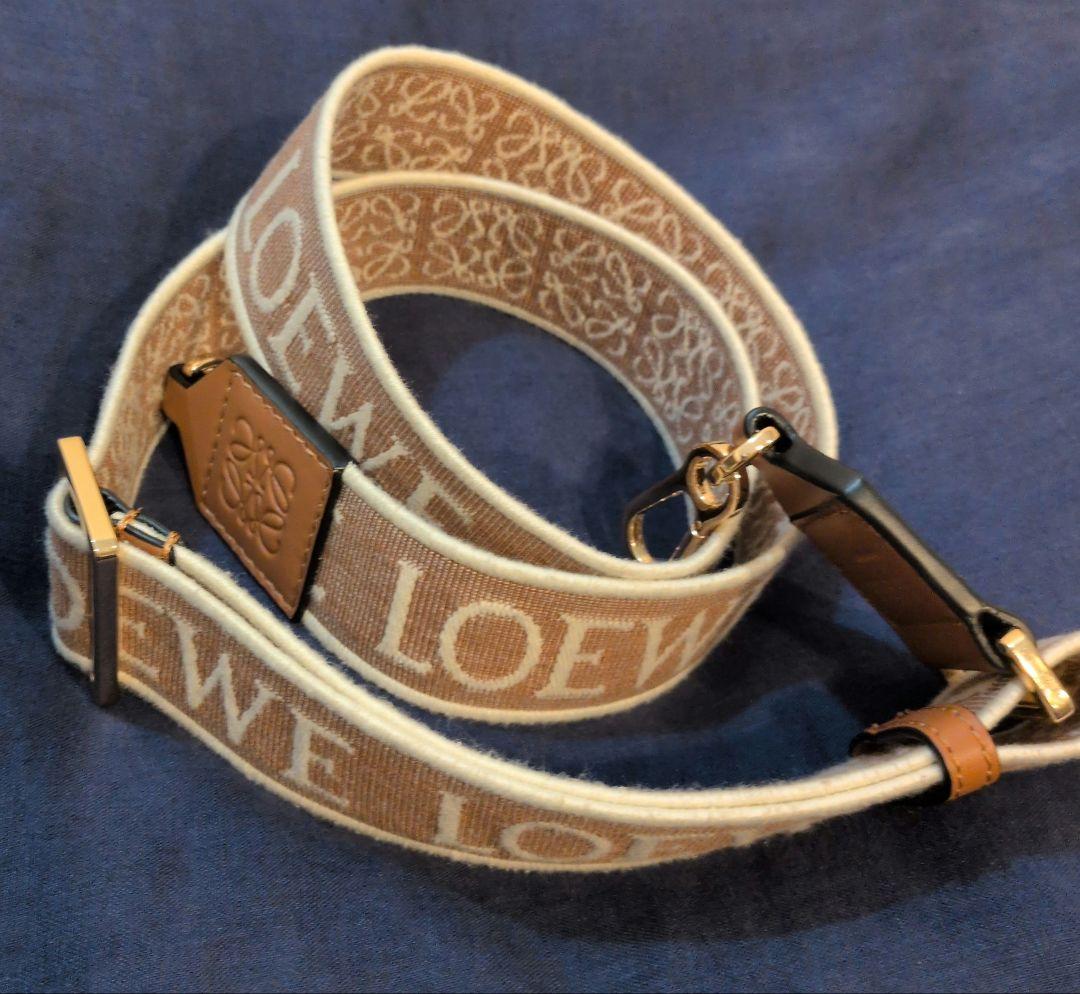 【13日本日迄出品】アナグラムストラップジャガードカーフナチュラル/タンG金具