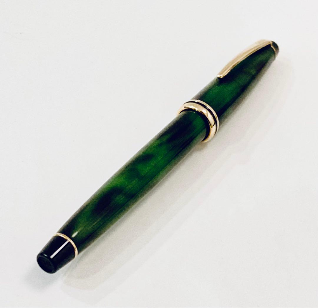 超美品◆クロス 高級万年筆 マーブルグリーン　CROSS アメリカ製ヴィンテージ