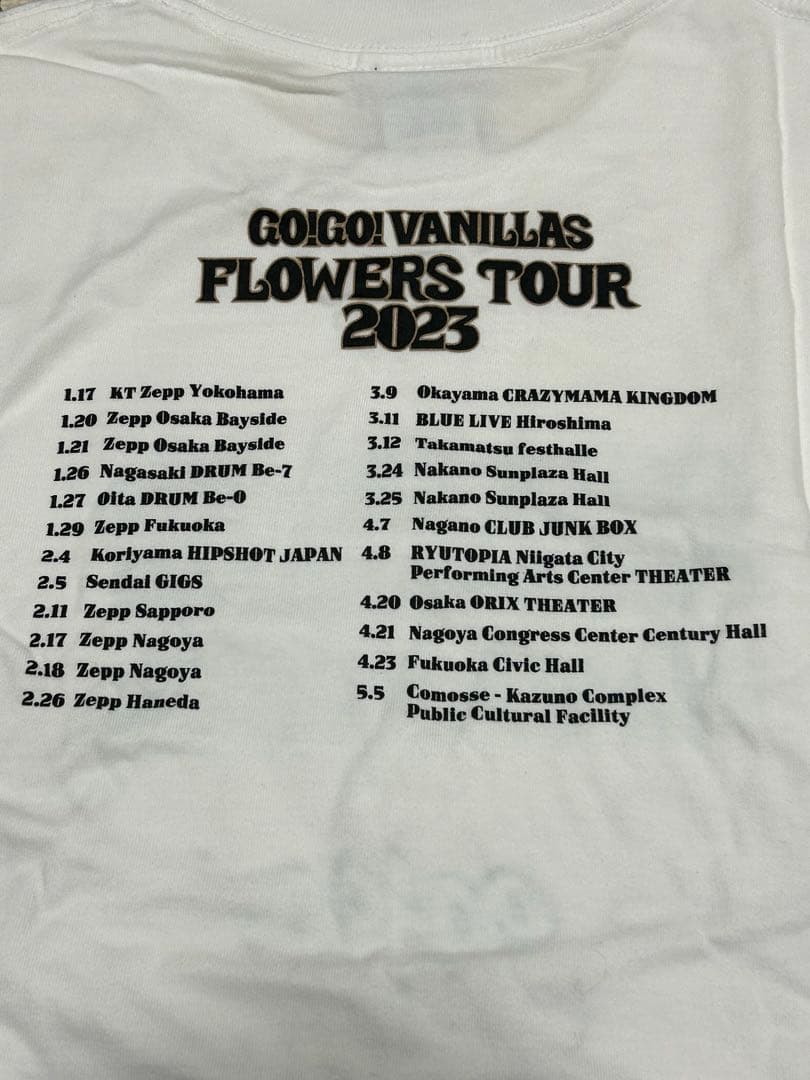 go!go!vanillas FLOWERS TOUR 2023 サインTシャツ
