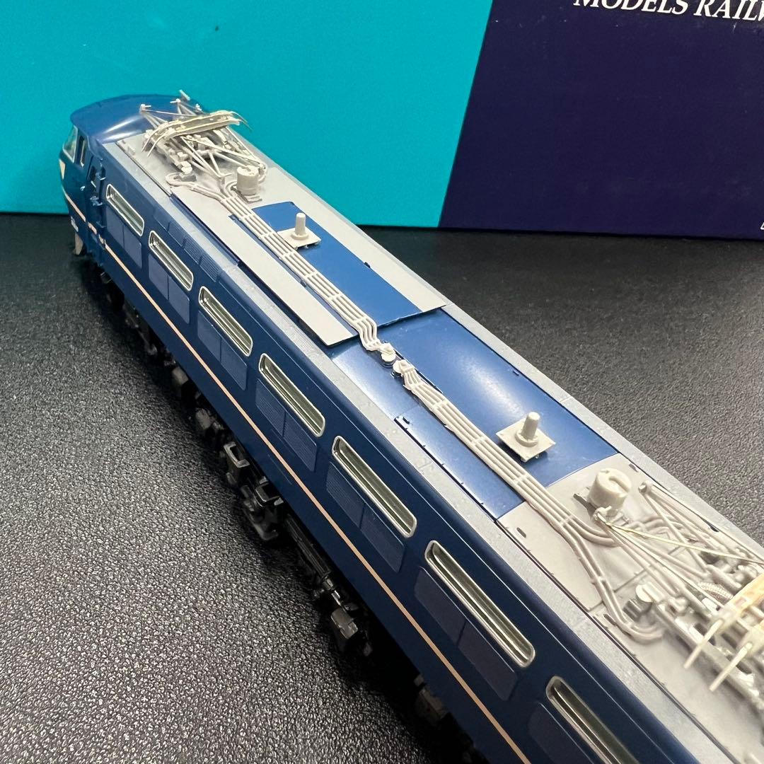 【美品】EF66 55型 青色電気機関車 (ひさし付)HOゲージ⑨