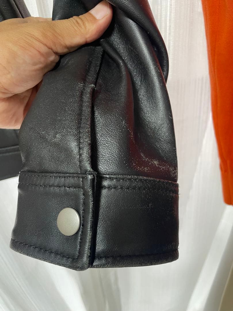 定価4万⭐︎RattleTrap 本革 シングル ライダースL ラムレザー