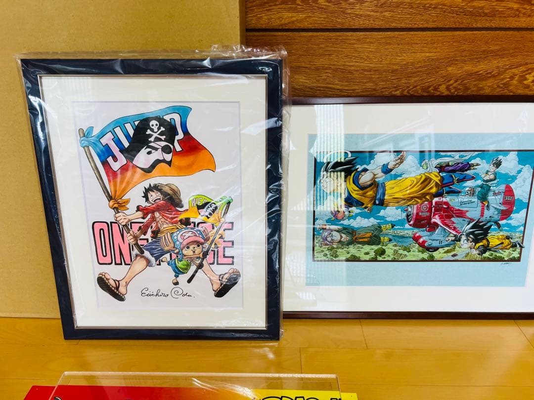 めんぼONE PIECE ドラゴンボール　尾田栄一郎＆鳥山明直筆サイン新品