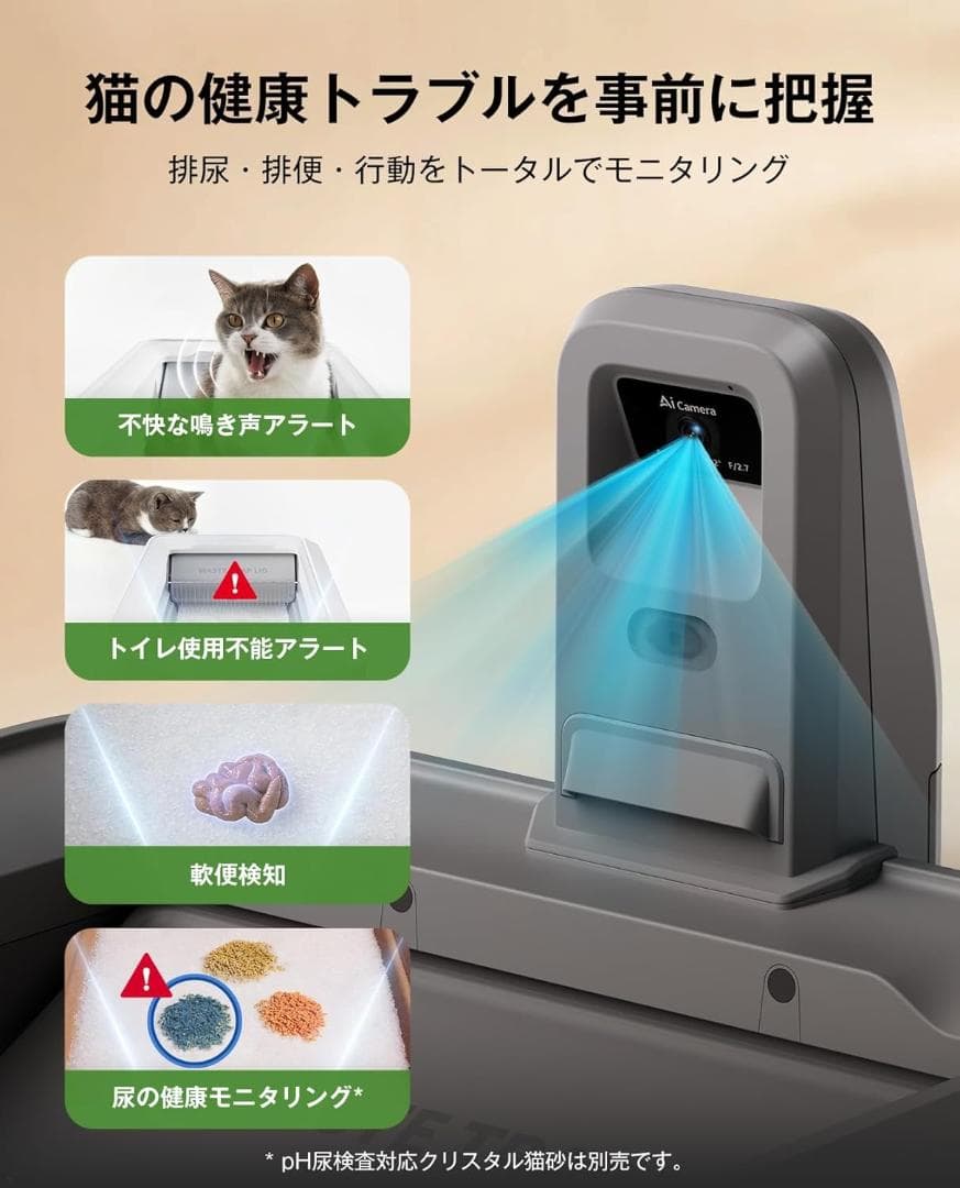 PETKIT 猫自動トイレ センサー付き 電動 PUROBOT ねこ カメラ