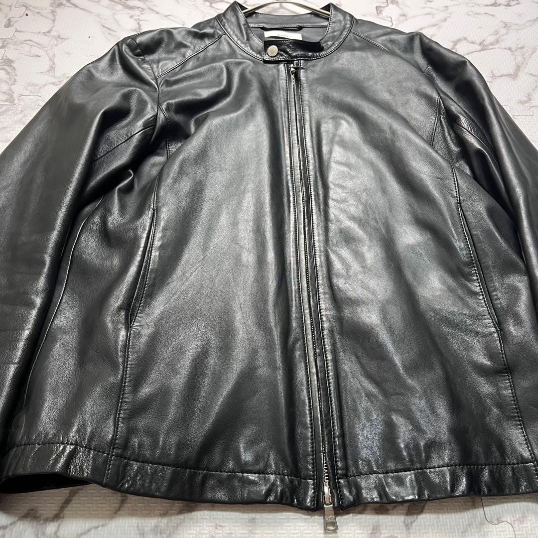 Lsize/極美品✨ Lui's シングルライダース ラムレザー 羊革 黒