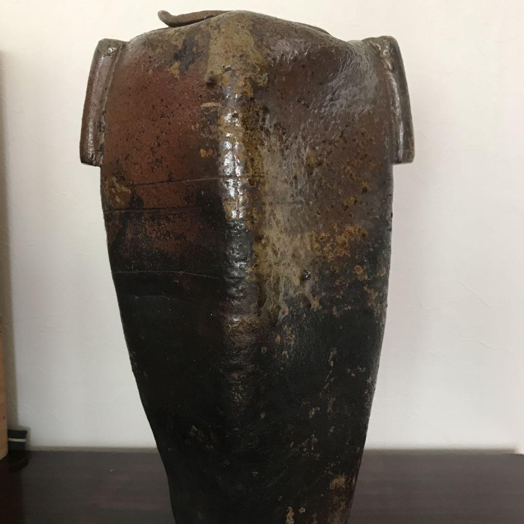 古備前耳付花入　江戸期　宗叡織