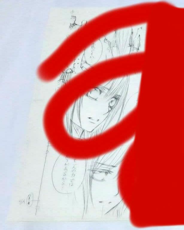 ★ヴァンパイア騎士　下絵 特典　原画展★優姫　原稿 直筆イラスト　②