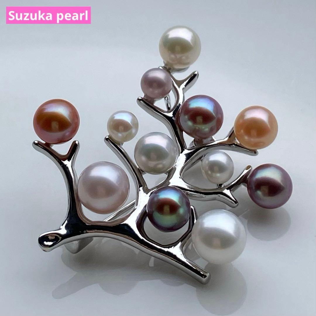 本真珠　淡水無核パール両用ブローチ/ネックレストップ　小粒多彩BL042