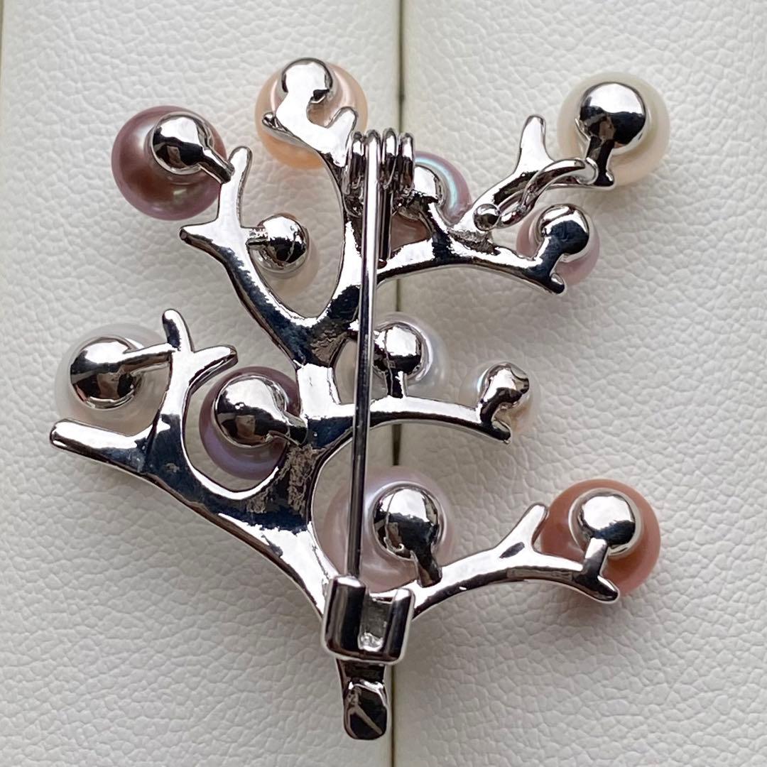 本真珠　淡水無核パール両用ブローチ/ネックレストップ　小粒多彩BL042