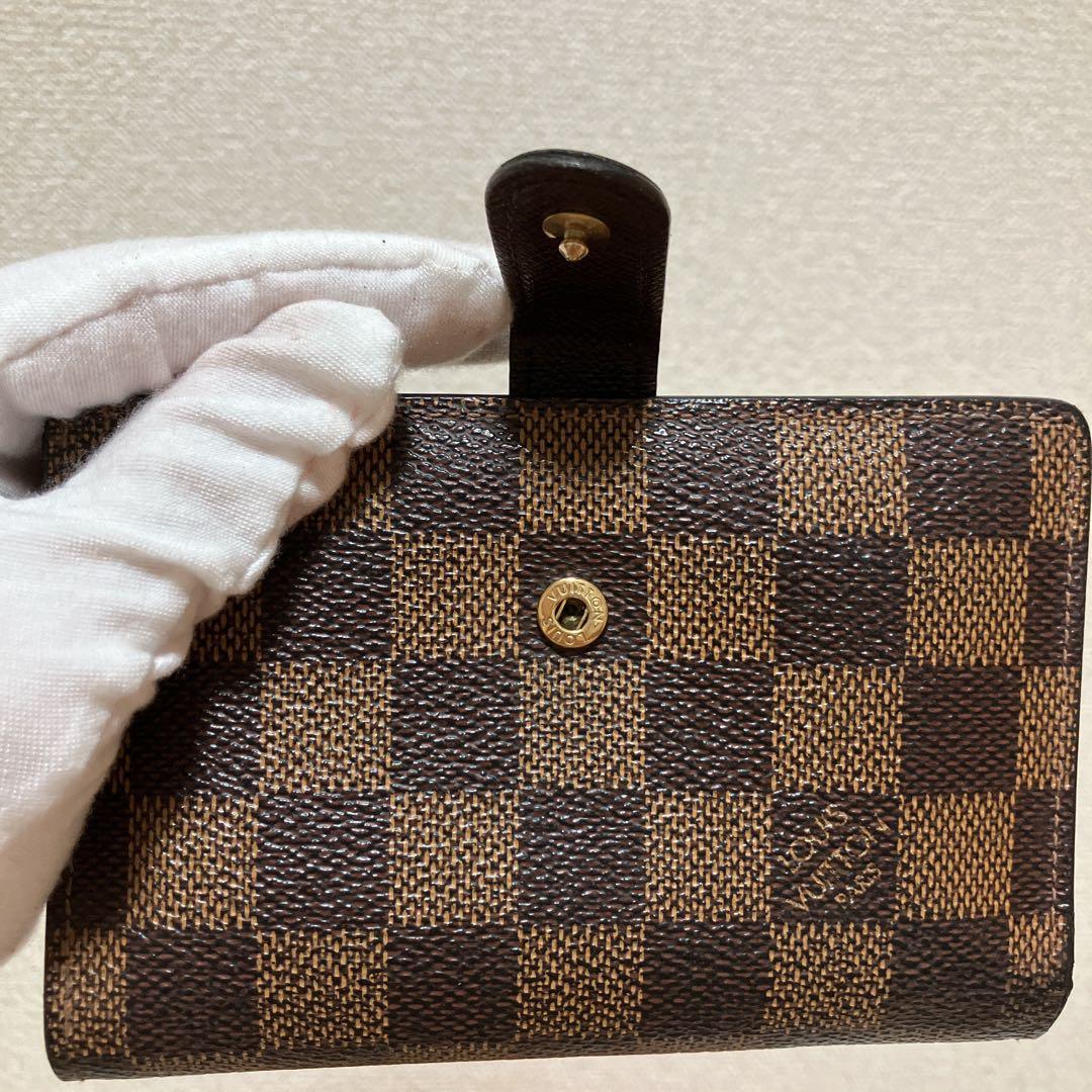 ✨美品・鑑定済✨ルイヴィトン ダミエ ポルトモネ ビエ ヴィエノワ 財布 がま口