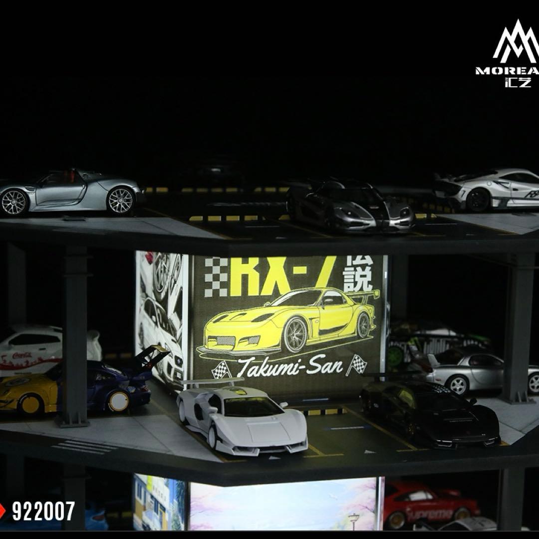 新作 1/64 八角形タワー駐車場 LED照明付き