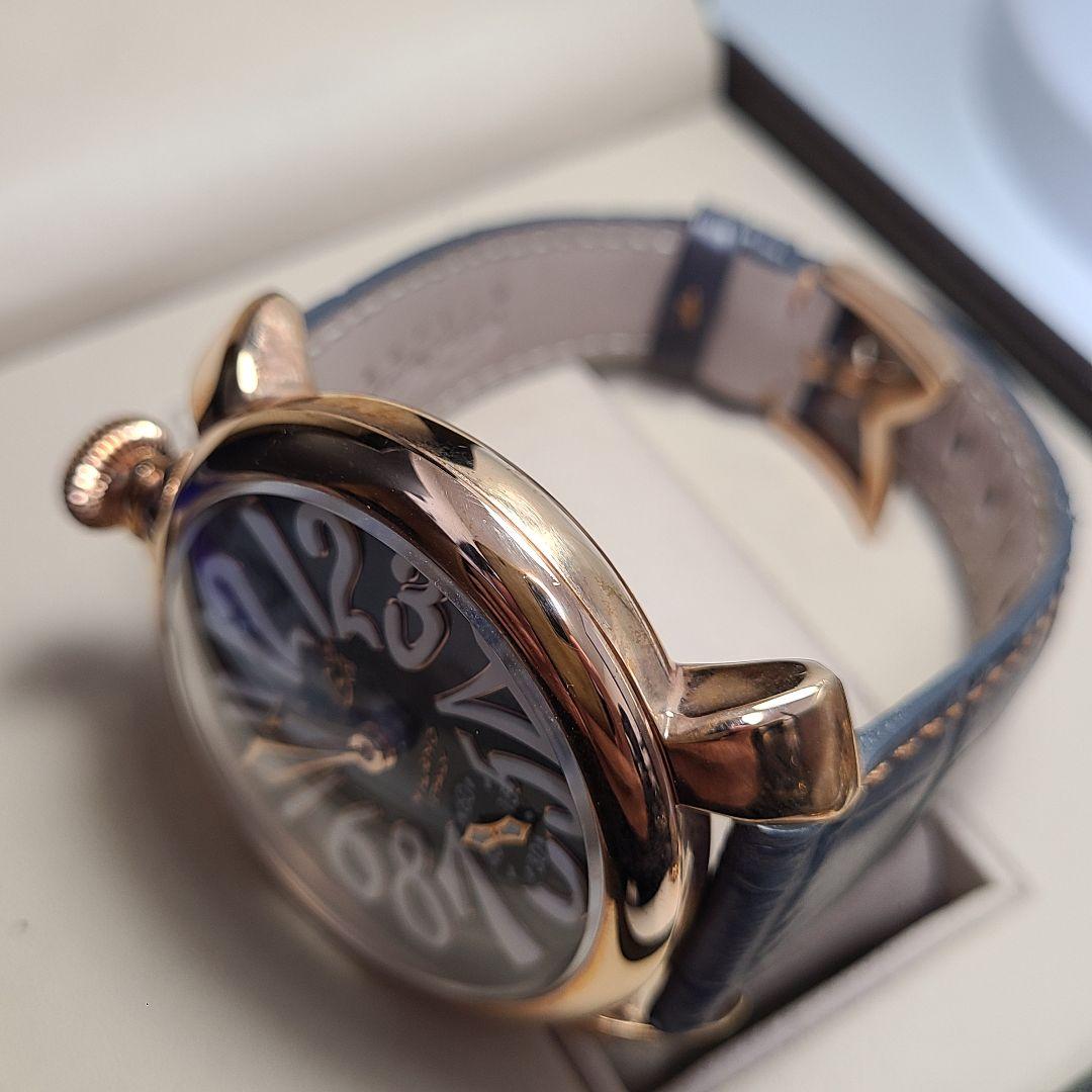【良品】ガガミラノ　マニュアーレ48MM　純正ベルト　手巻き式　腕時計