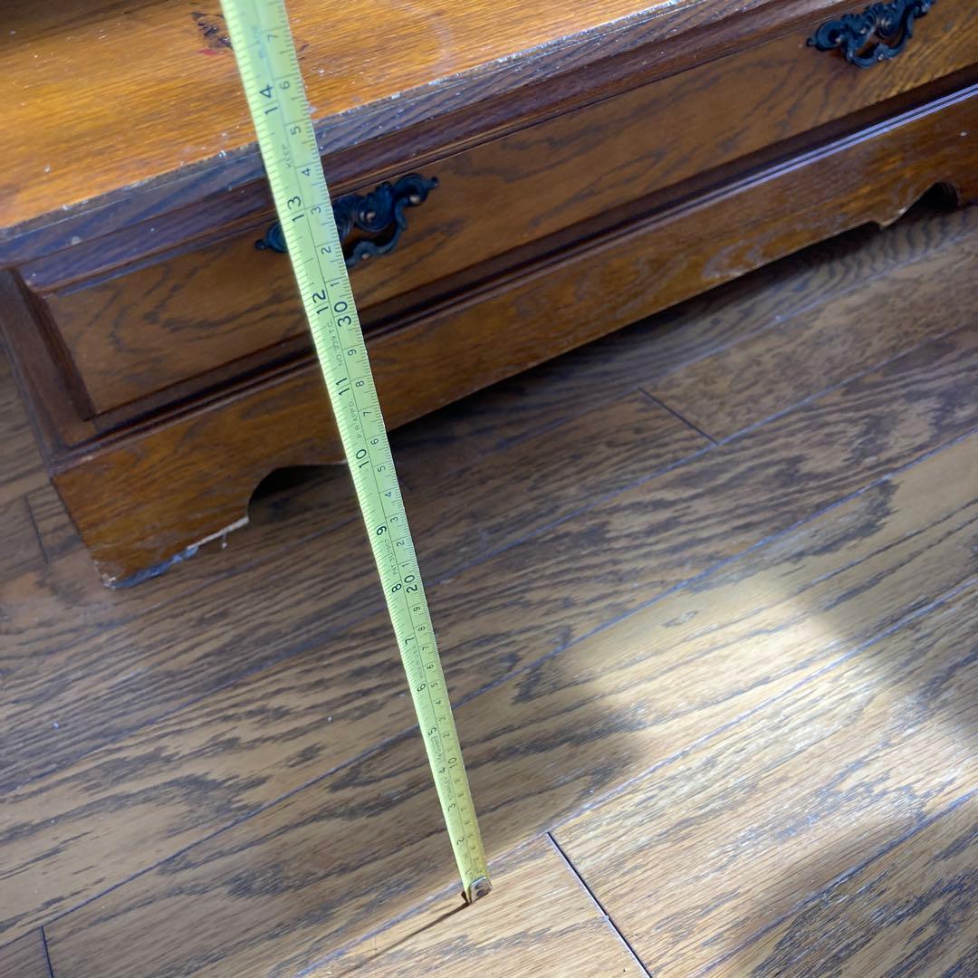 越後民芸　ライティングビューロー木製座卓 引き出し付き