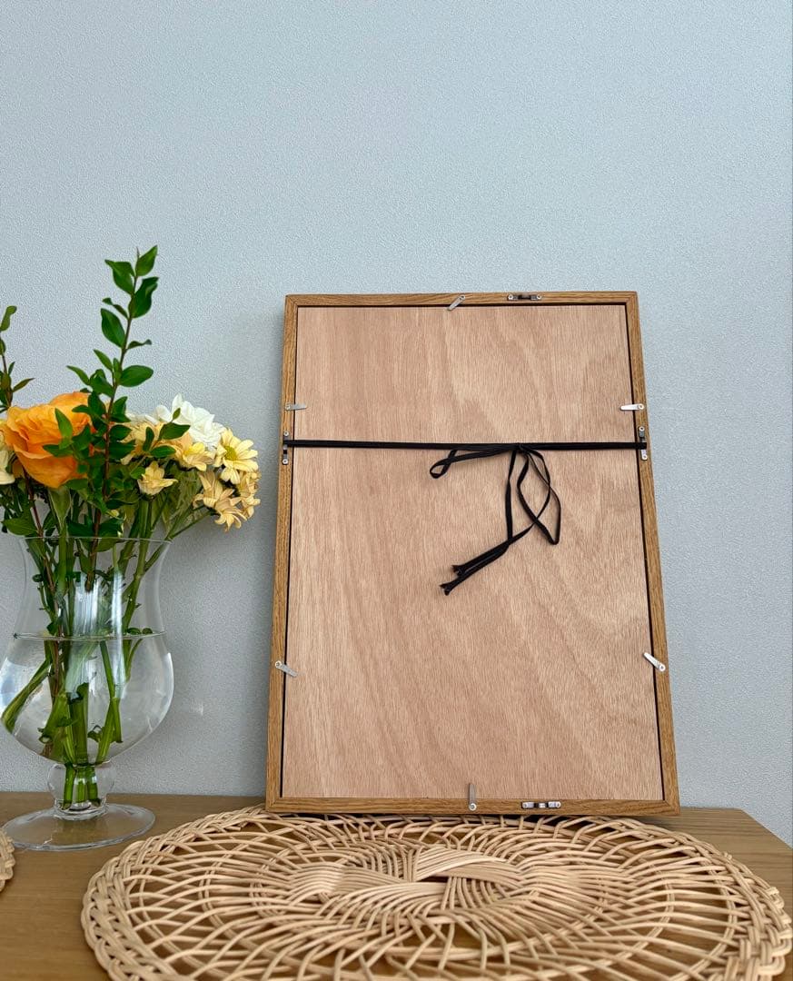 Xmas sale ♡モスグリーン花♡ 山口一郎　原画　絵