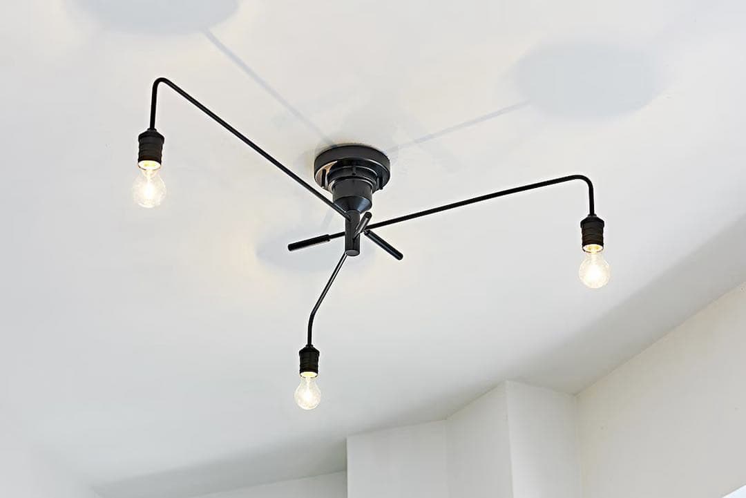 INTERFORM★NAROST ナロスト★3灯 シーリングライト (電球なし)