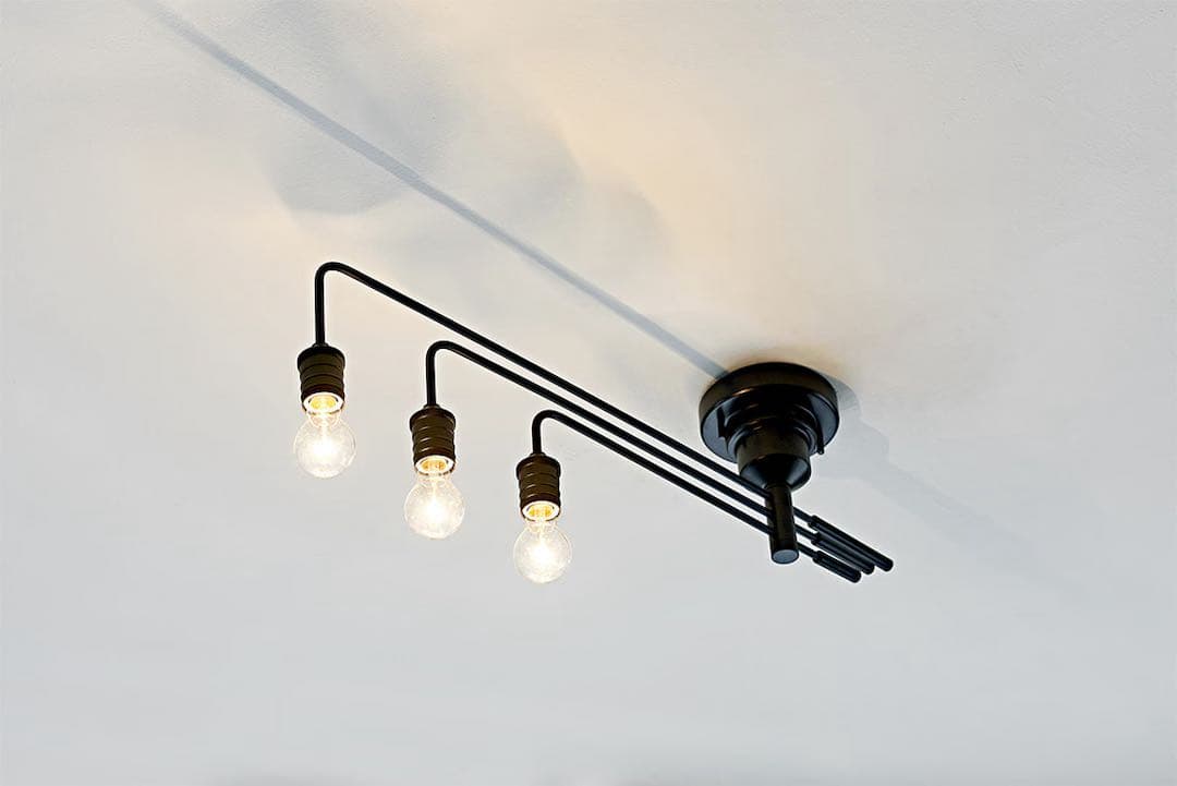 INTERFORM★NAROST ナロスト★3灯 シーリングライト (電球なし)