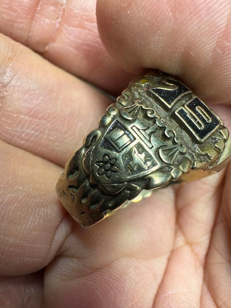 ヴィンテージ 10K ゴールド クラスリング SAFARI