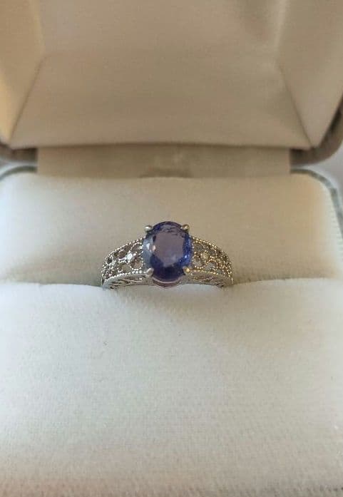 プラチナ900 タンザナイトリング 9.5号