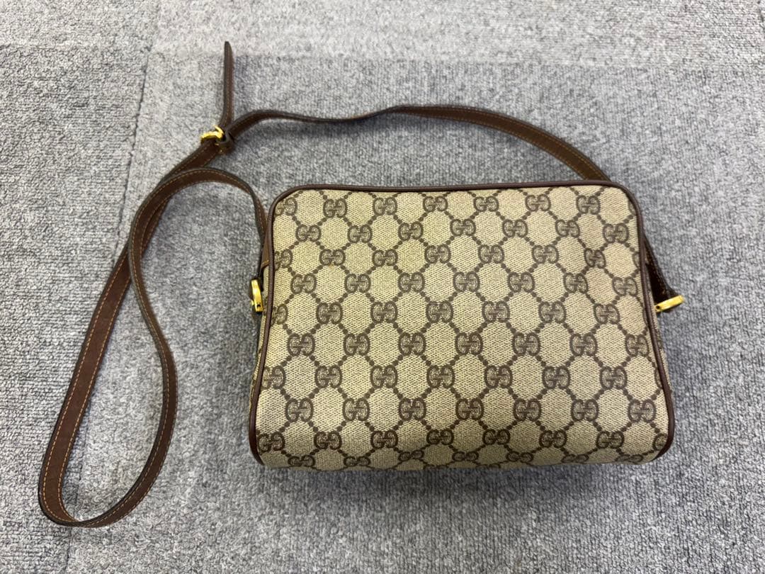 GUCCI グッチ　オールドグッチ シェリーライン　ショルダーバッグ　ブラウン