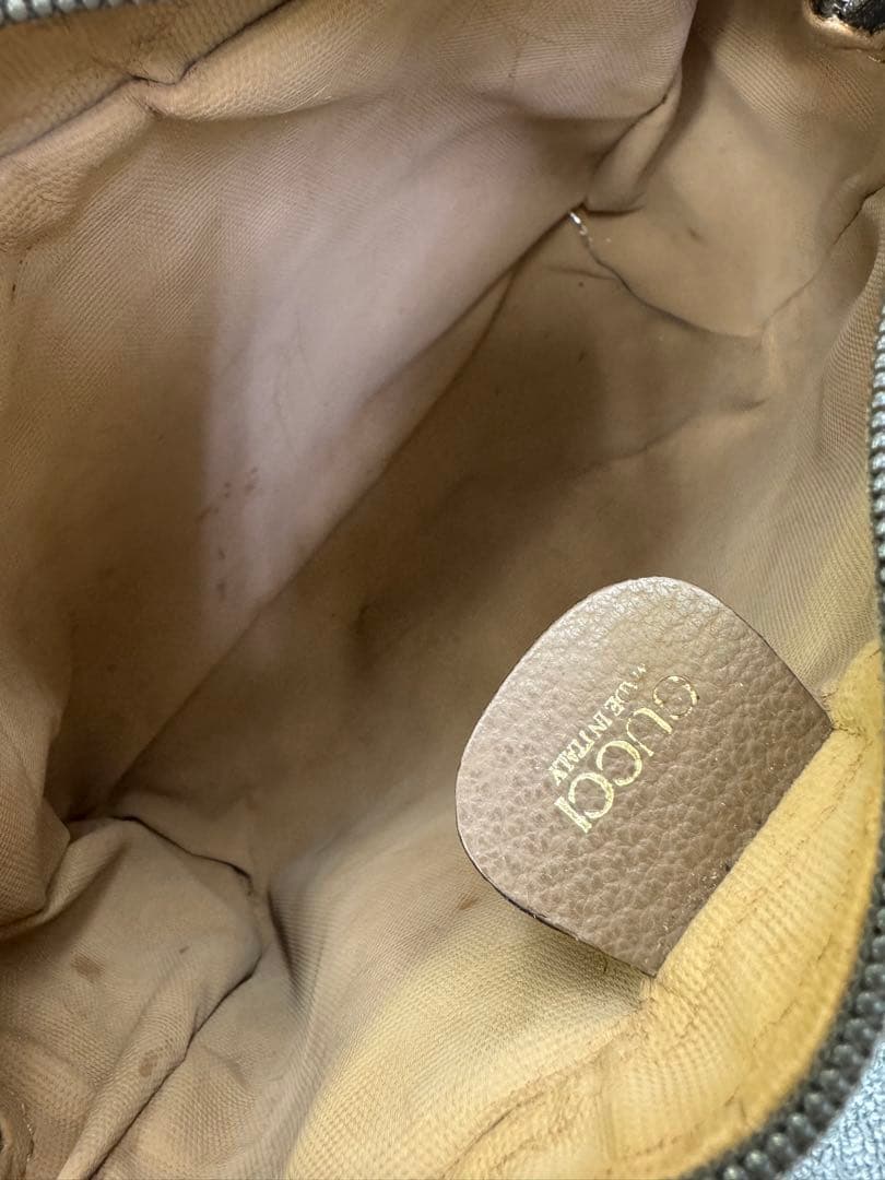 GUCCI グッチ　オールドグッチ シェリーライン　ショルダーバッグ　ブラウン