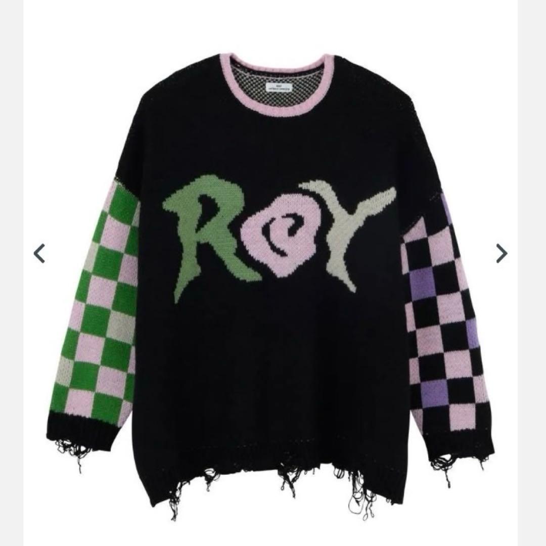 LiSA ROYロゴダメージニット