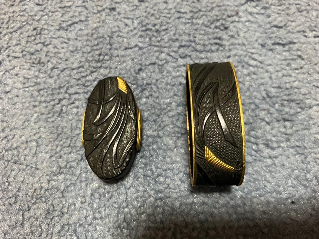 縁頭　魚子地　現代物