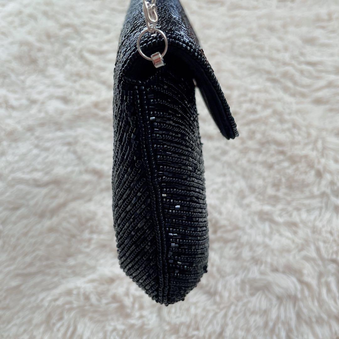 新品未使用　東京イギン フォーマルバッグ ハンドバッグ ブラック ビーズ