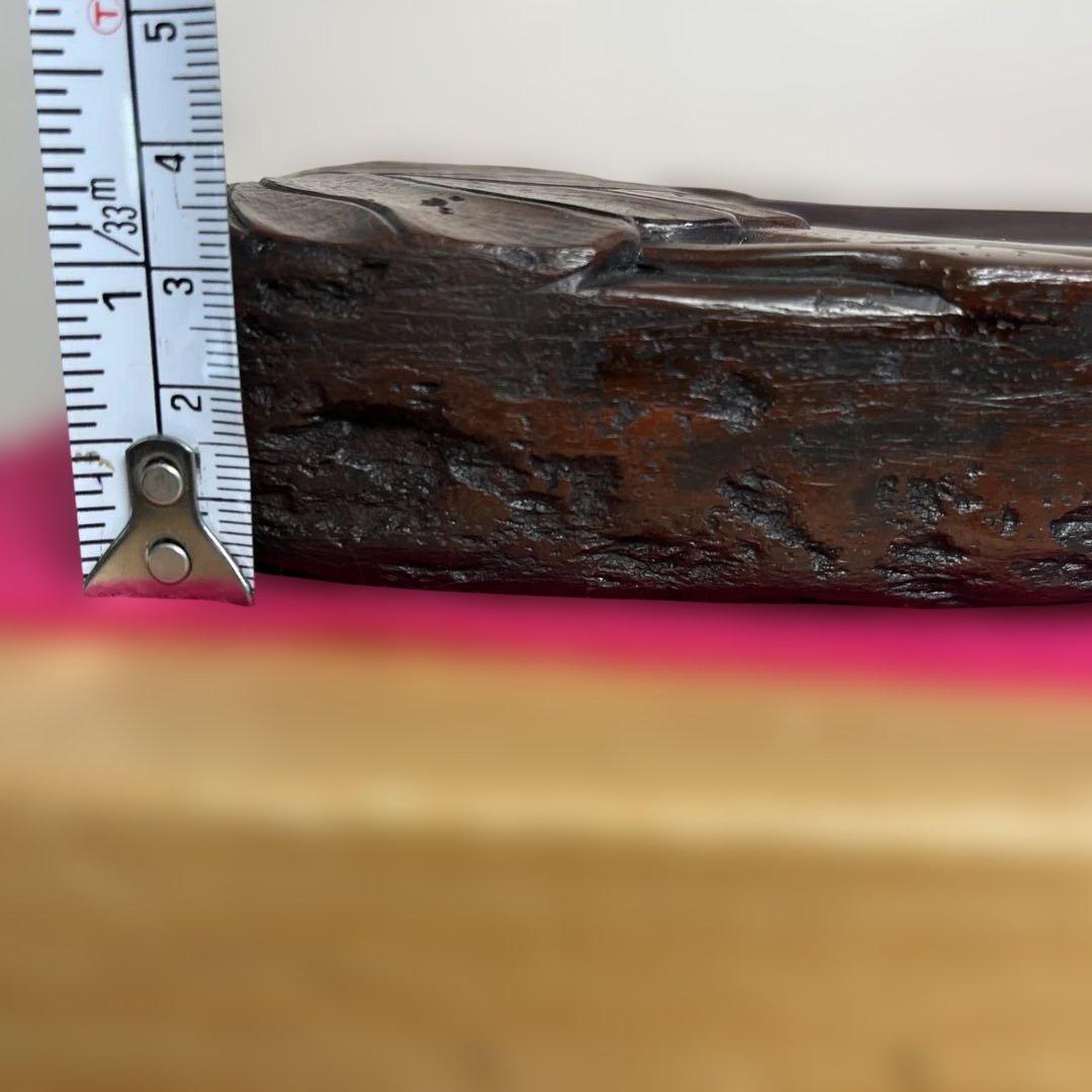 ⭕️赤間硯　龍泉堂　正隆　阿野硯製作所　蔦葉と蔓彫刻硯　珍しく縁内側高　希少硯