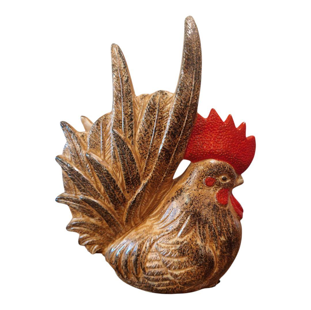 縁起物 陶器製 鶏の置物セット 昭和40年代 当時物