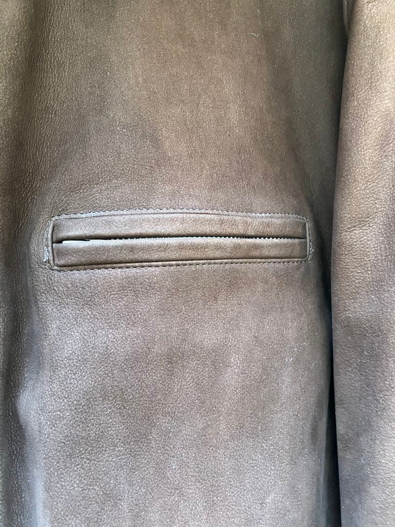 超特希少 コムデギャルソンオム 牛裏革 フード取り外しコート archive